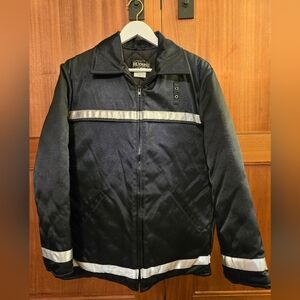 Black Military Jacket with Silver Accents